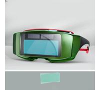 Oniissy Casque de soudage à gradation automatique avec design anti-éclaboussures pour soudage électrique, gaz et argon - Lentille panoramique True Color à énergie solaire avec protection UV et (+ 5