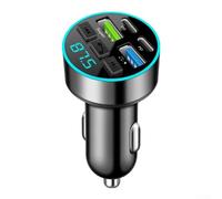 Oniissy Chargeur de voiture multiport 200 W avec lecture de musique compatible avec la plupart des voitures, camions et SUV, prend en charge plusieurs appareils USB PD (bouton 2USB + 2PD)