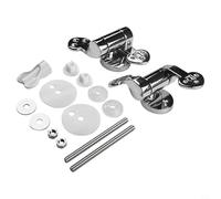 Oniissy Charnières de siège de toilette en alliage de zinc avec fermeture lente et fermeture douce, kit de remplacement pour siège de toilette en bois résine MDF avec écrous en nylon