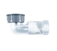 Oniissy Clapet anti-retour coudé 45 mm, anti-odeur transparent, tuyau de vidange d'évier pour cuisine, salle de bain, kit de vidage d'évier multifonction, tuyau de vidange de 45 mm