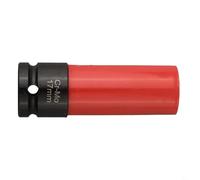 Oniissy Clé à douille de démontage d'écrou de roue 1/2", 17 mm et 21 mm, outil d'extraction d'écrous de roue antivol, clé de verrouillage de roue en métal durable compatible avec (17 mm)