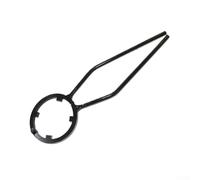 Oniissy Clé ouvre-couvercle en acier de 32 x 9,2 cm adaptée pour seau à eau de 20 L et 25 L, outil de serrage pour bidons à eau à usage industriel, noir et argenté (noir)