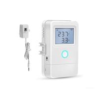 Oniissy Compteur d'électricité intelligent WiFi à 3 canaux Détection de courant 100 A, commutateur relais 16 A, écran LCD, alarme de température pour surveillance de l'énergie Tuya Home (1 CH)
