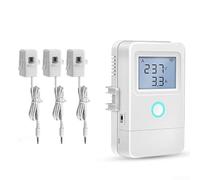 Oniissy Compteur d'électricité intelligent WiFi à 3 canaux Détection de courant 100 A, commutateur relais 16 A, écran LCD, alarme de température pour surveillance de l'énergie Tuya Home (3 CH)