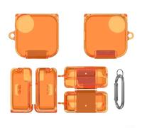 Oniissy Coque de protection pour écouteurs CMF Buds Pro 2 en TPU étanche et anti-rayures avec résistance aux chocs à 360° (orange transparent)