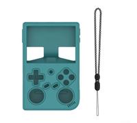 Oniissy Coque en silicone souple pour console de jeu RG35XX rétro - Résistante aux chocs - Avec cordon de serrage - Vert