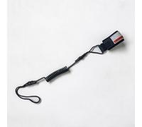 Oniissy Corde de sécurité Bodyboard pour adultes et enfants - Bracelet réglable avec ressort - Laisse de 130 cm à rebond rapide pour le surf, le paddle, les sports nautiques (noir)