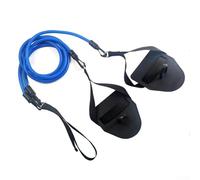 Oniissy Dryland Entraîneur de natation pour bras de natation avec bande de résistance et pagaies amovibles, TPE hautement élastique, palmes à crochet, utilisation polyvalente en salle de sport (bleu