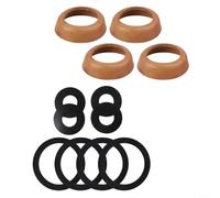 Oniissy Ensemble de joints en cuir pour pompes à eau manuelles modèle 75, manchons de piston de rechange avec anneaux d'étanchéité en caoutchouc, 4 manchons en cuir de vache et 8 joints, marron et