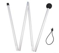 Oniissy Ensemble de piquets de tente - 1,6/2 m - Poteau de tente pliable pour auvent de plage - Mât de tente en aluminium - Poteau de tente portable - Pour fête de camping (1 poteau à 5 sections
