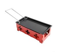 Oniissy Ensemble de raclette à fromage portable avec plaque de cuisson et poignée en bois - Outil de cuisson en acier au carbone pour la cuisine en plein air