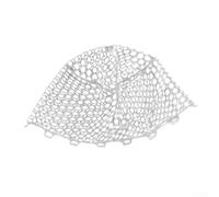 Oniissy Épuisette de pêche de rechange, filet pliable en maille pour eau salée et eau douce, matériau PVC avec design anti-enchevêtrement, compatible avec le filet principal (profondeur 55 cm) (blanc)