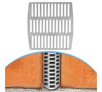 Oniissy Espaces antiparasitaires avec 40 cache-trous de drainage en acier inoxydable pour murs en briques, couvercle de trou de fuite en acier inoxydable améliorant la ventilation dans les murs de