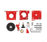 Oniissy Extrudeuse en titane pour imprimante 3D V6 pour Ender 3, chargeur de filament, couple d'alimentation élevé, chargeur de stock d'imprimante (rouge)