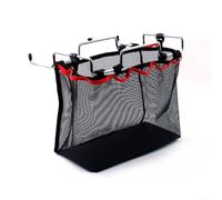 Oniissy Filet de rangement pliable en maille d'acier inoxydable pour camping, barbecue, pique-nique, extérieur, extensible, 330 x 160 x 260 mm, noir