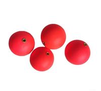 Oniissy Flotteurs de pêche de 15 mm pour - 10 perles en mousse indicateurs de frappe pour bateau, rocher, plage et lac - Bouée avec guide pour anneau ou sans, jaune/rouge/vert (type B rouge)