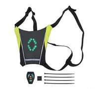 Oniissy Gilet clignotant LED pour cyclisme avec lumière rechargeable USB, télécommande sans fil, sac à dos de sécurité réfléchissant pour activités de plein air compatible avec (gris)