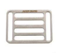 Oniissy Glissière de ceinture de plongée sous-marine, boucle latérale en acier inoxydable pour réglage du harnais, résistance 316 de qualité marine, 80 x 61 x 2,5 mm