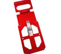 Oniissy Guide de positionnement à angle droit en alliage d'aluminium pour scie à rail et scie circulaire, pince de rail de coupe carrée 260 x 98 mm avec espacement latéral réglable pour (rouge)