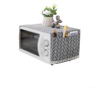 Oniissy Housse de protection robuste anti-poussière pour four à micro-ondes en coton polyester avec poches de rangement, 30 x 90 cm, pour la maison et le bureau, gris (gris)