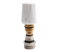 Oniissy Insert de valve pour épandeur de chauffage au sol, G1/2 x G3/4 en laiton de rechange pour distributeur de circuit de chauffage, construction ABS + laiton compatible avec le sol