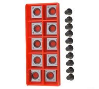 Oniissy Inserts en carbure de tungstène avec vis M6 pour le travail du bois Tête de rabot en spirale Outil de tournage Angle de coupe de 30 degrés Lame TCT