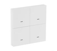 Oniissy Interrupteur mural 4 interrupteurs pour ZigBee 3.0 sans fil 12 scènes, alimenté par piles, interrupteur de scénario domotique intelligent pour appareils intelligents Tuya