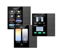 Oniissy Interrupteur mural intelligent de 8,9 cm - Pour Tuya pour Zigbee - Interrupteur mural à 4 groupes - Commutateur 8 voies - Interrupteur mural intelligent de type 86 (gris)