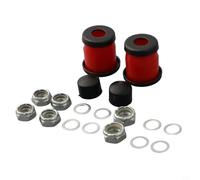 Oniissy Kit d'absorption des chocs pour skateboard avec ensemble de rechange de tasse pivotante, tube pivotant rigide 90A, accessoires pour la reconstruction de camions, comprend un cylindre (rouge)