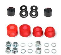 Oniissy Kit d'absorption des chocs pour skateboard avec ensemble de rechange de tasse pivotante, tube pivotant rigide 90A, accessoires pour la reconstruction de camions, comprend un cylindre (rouge