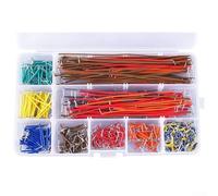 Oniissy Kit de câbles flexibles pour platine d'expérimentation avec clips de câbles - 840 pièces pour prototypage Arduino - Comprend 30 fils flexibles et 5 clips dans une boîte de rangement