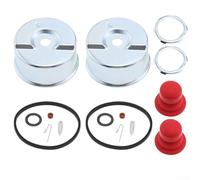 Oniissy Kit de chambre de flotteur de carburateur et siège d'aiguille avec boule d'amorçage O-pour réparation de bague - Compatible avec tondeuse à gazon 631867, 631021B, 631021A, 631021 et 36045A