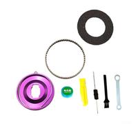 Oniissy Kit de modification de roue en forme de goutte d'eau pour DAIWA PR100/PD106, alarme de déchargement, pièce en métal + kit d'accessoires de réparation en fibre de carbone avec outils