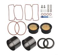 Oniissy Kit de réparation de compresseur d'air silencieux d'huile 1500 W avec cylindres, pistons, bagues d'étanchéité, plaques de soupape, éléments filtrants, ensemble complet de pièces de rechange