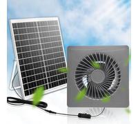Oniissy Kit de ventilateur à panneau solaire, 12 V, étanche, extracteur d'air, équipement de ventilation extérieure, mini ventilateur pour serre, animal de compagnie, chien, poulailler (15,2 cm)