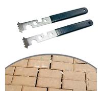Oniissy Kit d'outils de démontage de pavés 2 en 1 avec clé hexagonale, extracteur de pavés et outil de traction pour imbriquer pierres, briques, construction en acier galvanisé,