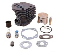 Oniissy Kit piston cylindre avec collecteur et valve de décompression pour tronçonneuse Rancher, pour tronçonneuse Nikasil 46 mm de diamètre