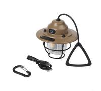 Oniissy Lampe de camping rechargeable pour une utilisation en extérieur, lanterne pomme de pin avec batterie de 80 heures avec 4 modes, charge USB de type C, lueur blanche chaude protectrice des yeux