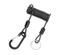 Oniissy Lanière de pêche pour pince, corde à ressort spirale anti-perte avec fil d'acier à 7 brins, capacité de charge de 50 kg, acier inoxydable pour + plastique, 1,2 m/2 m, pour outils de pêche (1,2