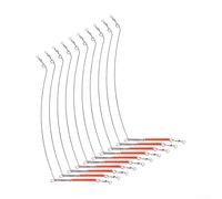 Oniissy Lot de 10 connecteurs de ligne de pêche à lame unique en métal pour pêche en bateau avec options de longueur de 20 cm/30 cm/40 cm, construction en acier inoxydable pour matériel terminal