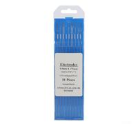 Oniissy Lot de 10 électrodes de soudage TIG WL15 en tungstène à pointe bleue 1 à 3,2 mm pour soudage TIG AC (1,0 mm x 175 mm)