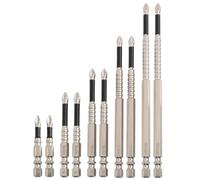 Oniissy Lot de 10 embouts de tournevis magnétiques à tête cruciforme en alliage d'acier antidérapant PH2 50 mm, 70 mm, 90 mm, 120 mm, 150 mm, tige hexagonale 1/4 pour perceuse électrique, tournevis