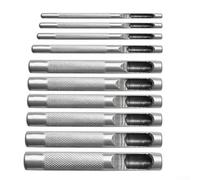 Oniissy Lot de 10 perforatrices pour cuir, travaux manuels, joints, vêtements, sacs à main, plastique, caoutchouc, vinyle et matériaux souples, outils de précision en acier, 1 mm à 10 mm de diamètre