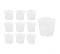 Oniissy Lot de 10 pots de fleurs transparents en plastique respirant pour orchidées phalaenopsis 15 x 12,5 cm 13 x 11 cm pour une observation facile (taille M)