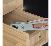 Oniissy Lot de 2 clés à cliquet bidirectionnelles, 110 mm avec mécanisme réversible pour espaces restreints, compatible avec embouts standard, argenté/rouge