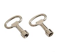 Oniissy Lot de 2 clés de compteur de gaz pour accès aux services utilitaires, outil de verrouillage triangulaire en acier inoxydable 304 pour boîte à eau électrique, placard, armoire