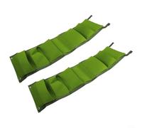 Oniissy Lot de 2 sacs de culture muraux verticaux avec 7 poches, matériau en feutre pour jardin peu encombrant, design robuste pour balcon et extérieur, vert