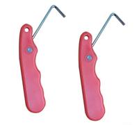 Oniissy Lot de 2 tendeurs de lacets de hockey pour patins à glace et à roulettes, outil de serrage de lacets, fermeture à lacets en polypropylène et acier inoxydable, 9,5 cm, rouge/noir (2 pièces)