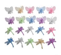 Oniissy Lot de 20 clips de support de jardin en forme de papillon, clips de fixation en plastique pour orchidées, fleurs et légumes de vigne, attaches légères pour plantes et supports pour intérieur
