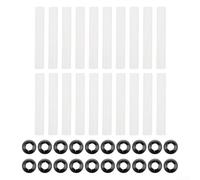 Oniissy Lot de 20 manchons silencieux pour charnière de porte de garage avec écrous pour réduire le bruit et améliorer les performances, kit de matériau ABS blanc et noir compatible avec la plupart